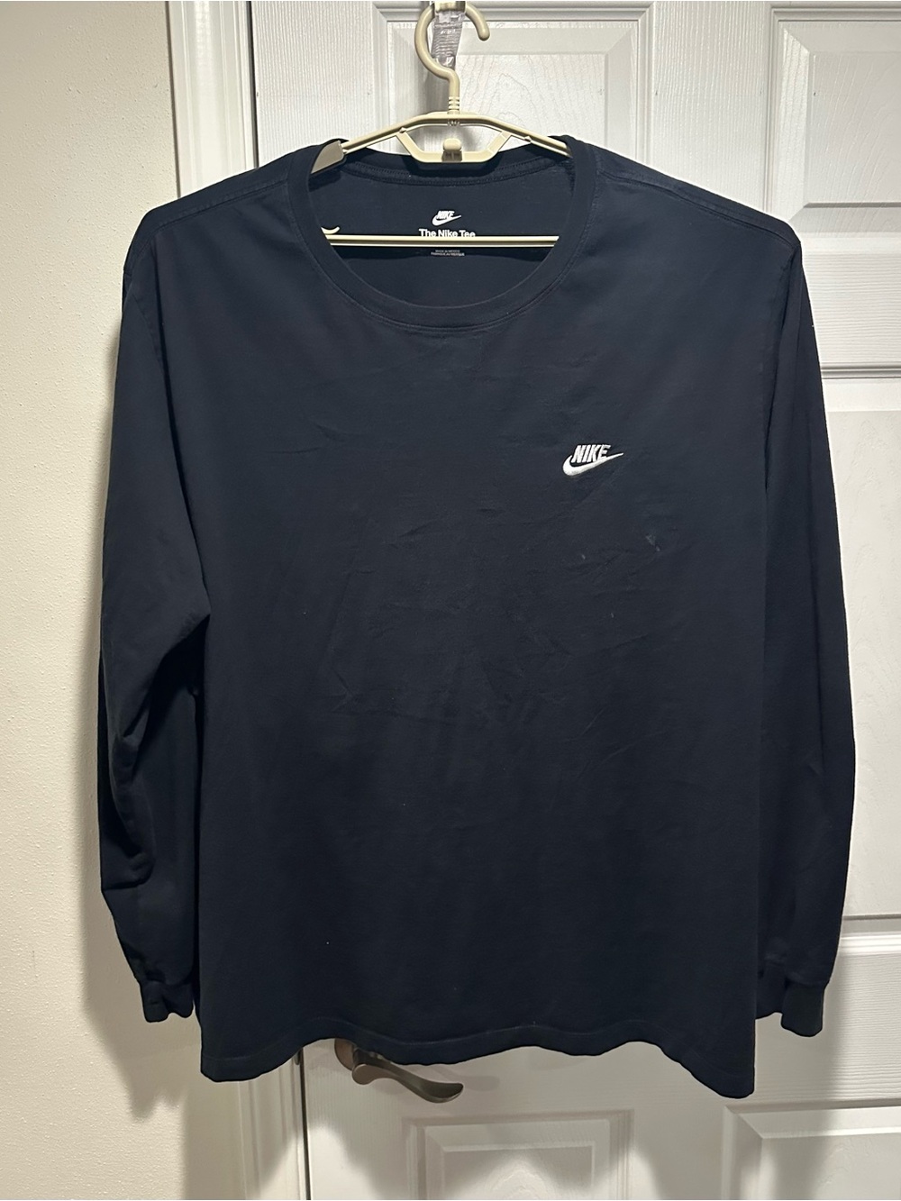 Nike Long Sleeve Tee in Black 4XL